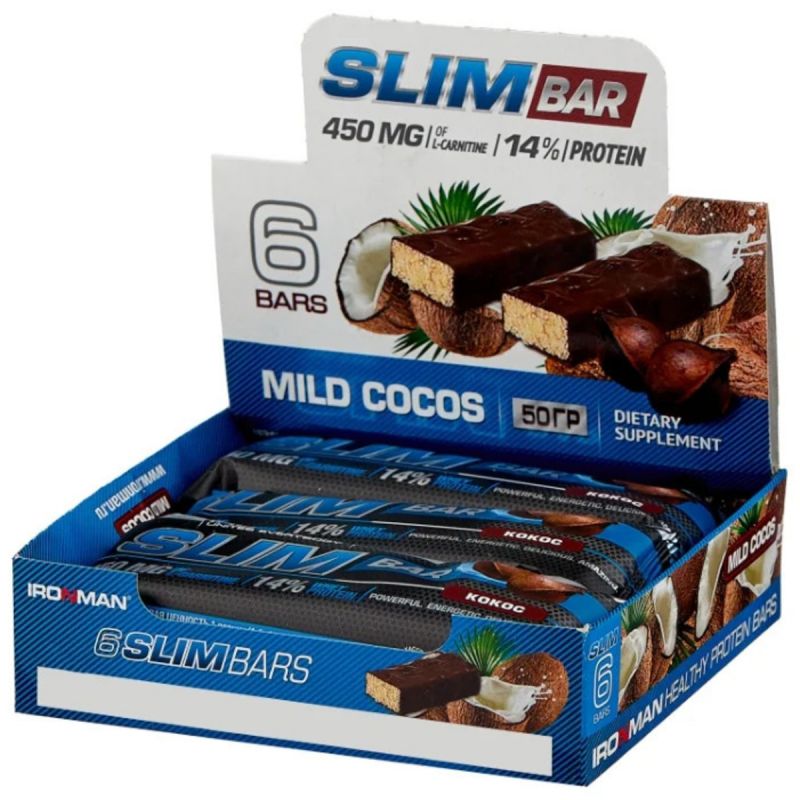 Slim Bar с L-карнитином, шоу-бокс 6x50г