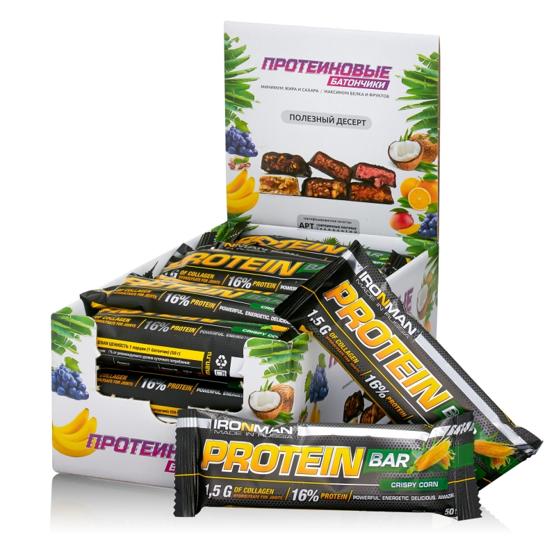 Protein Bar с коллагеном, шоу-бокс 24x50г, 7 вкусов