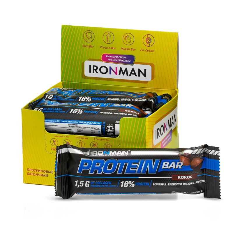 Protein Bar с коллагеном, шоу-бокс 12x50г