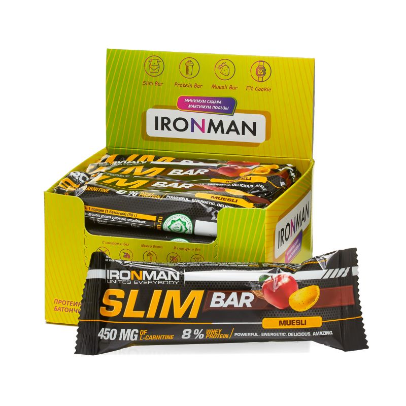 Slim Bar с L-карнитином, шоу-бокс 12x50г.