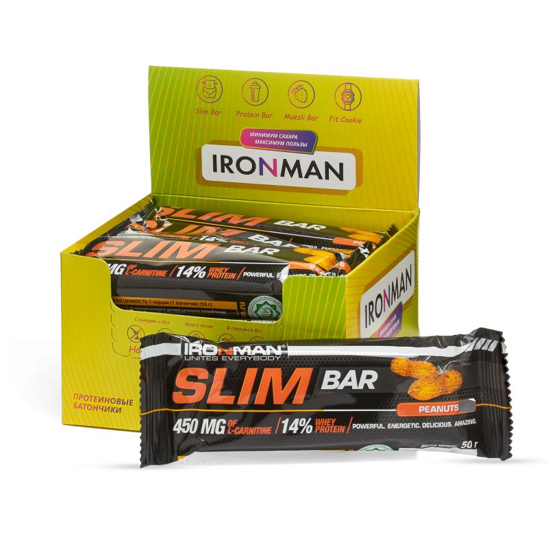 Slim Bar с L-карнитином, шоу-бокс 12x50г.